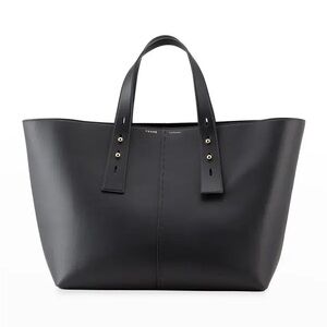 Frame Les Second Large Leather Tote Bag - Noir / Black